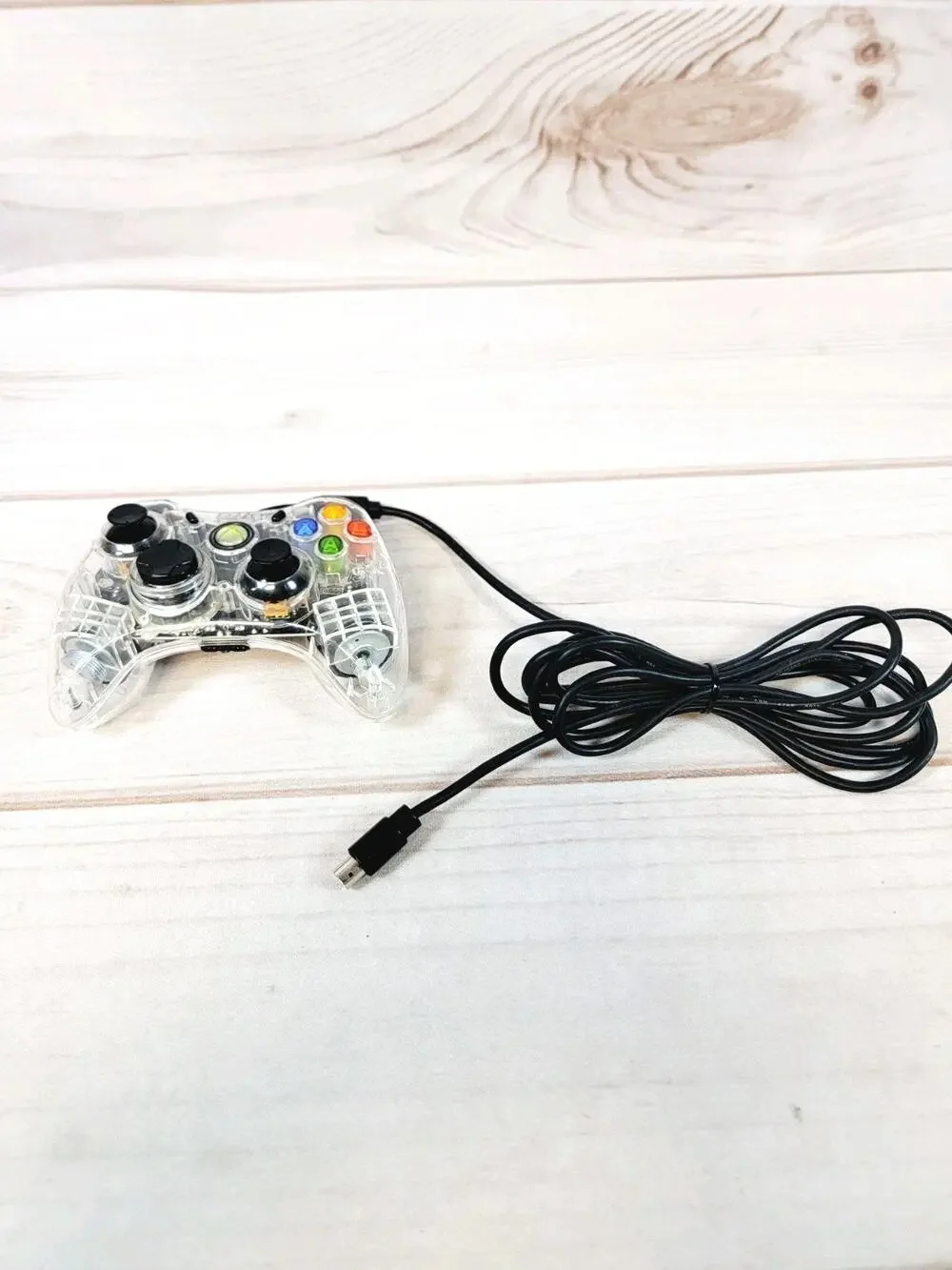 Xbox 360 Clear PDP Afterglow Wired Controller Model PL-3702 Breakaway